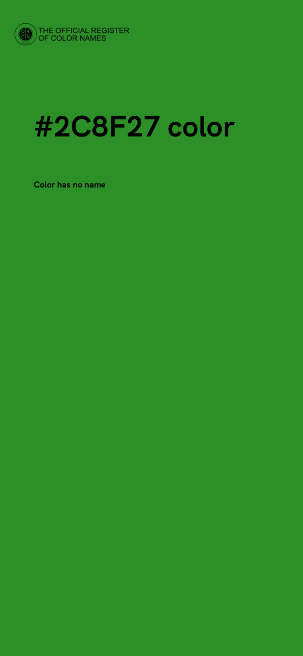 #2C8F27 color image