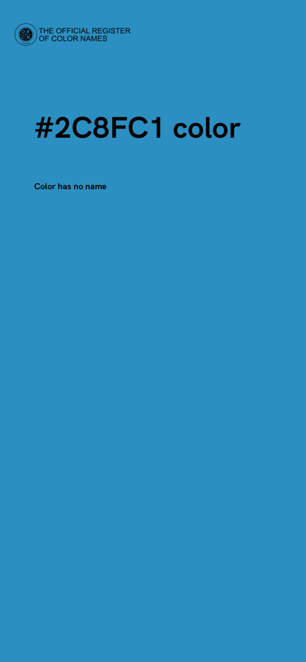#2C8FC1 color image