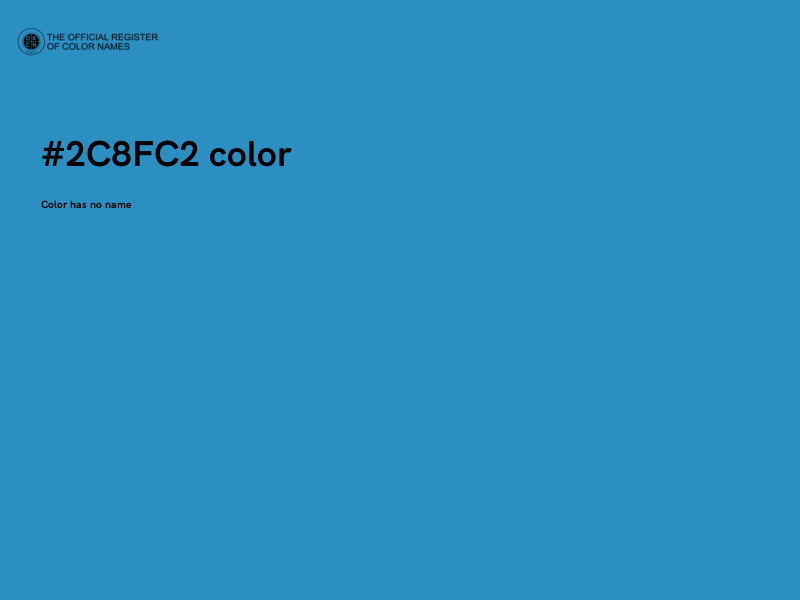 #2C8FC2 color image