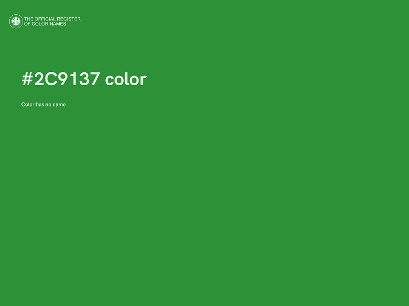 #2C9137 color image