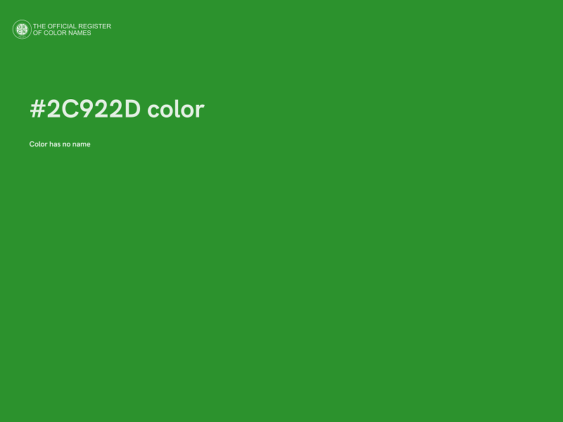 #2C922D color image