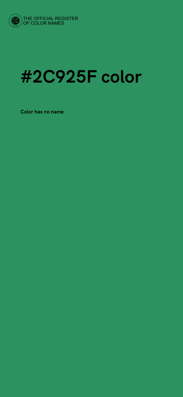 #2C925F color image