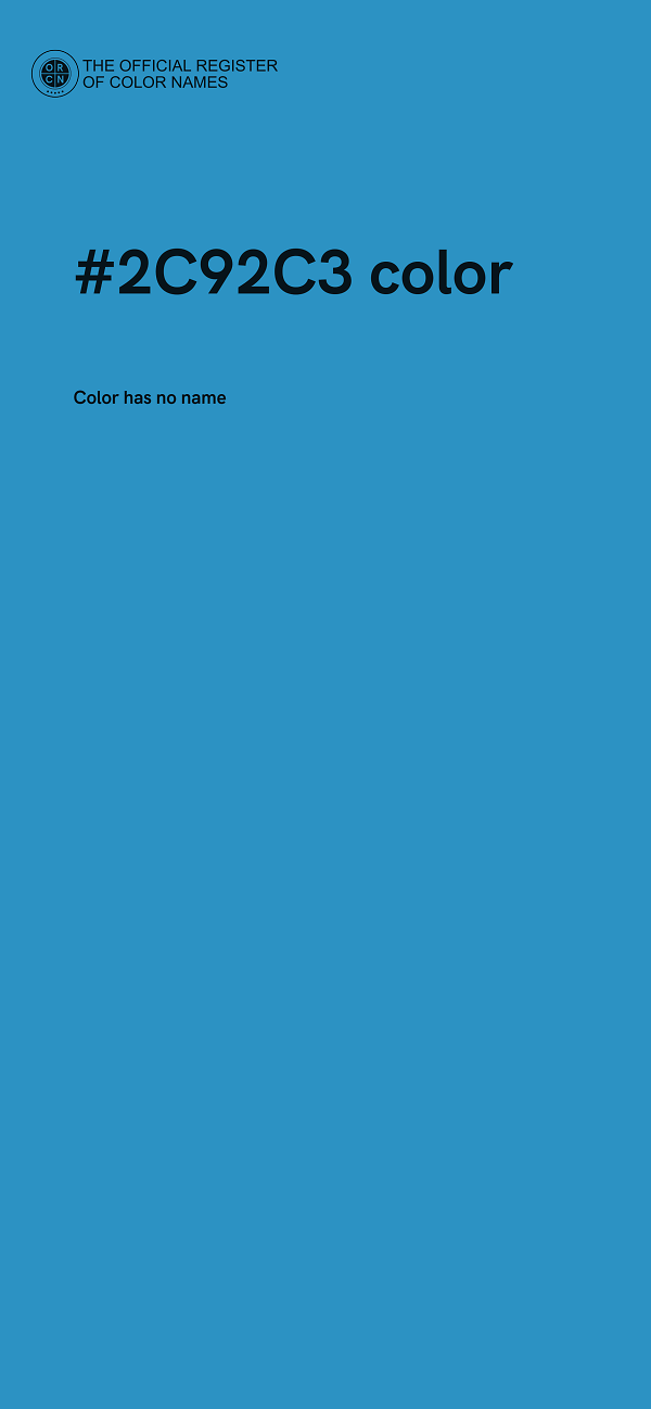 #2C92C3 color image