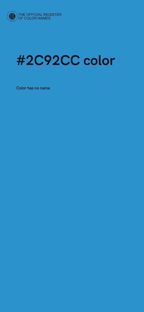 #2C92CC color image