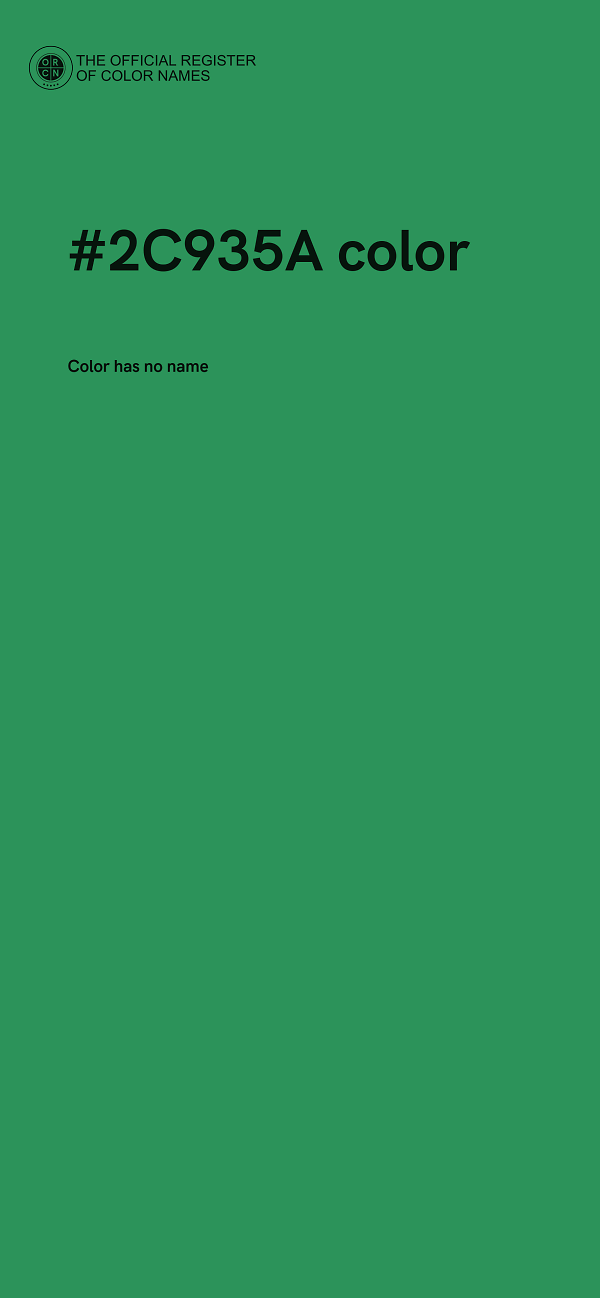 #2C935A color image