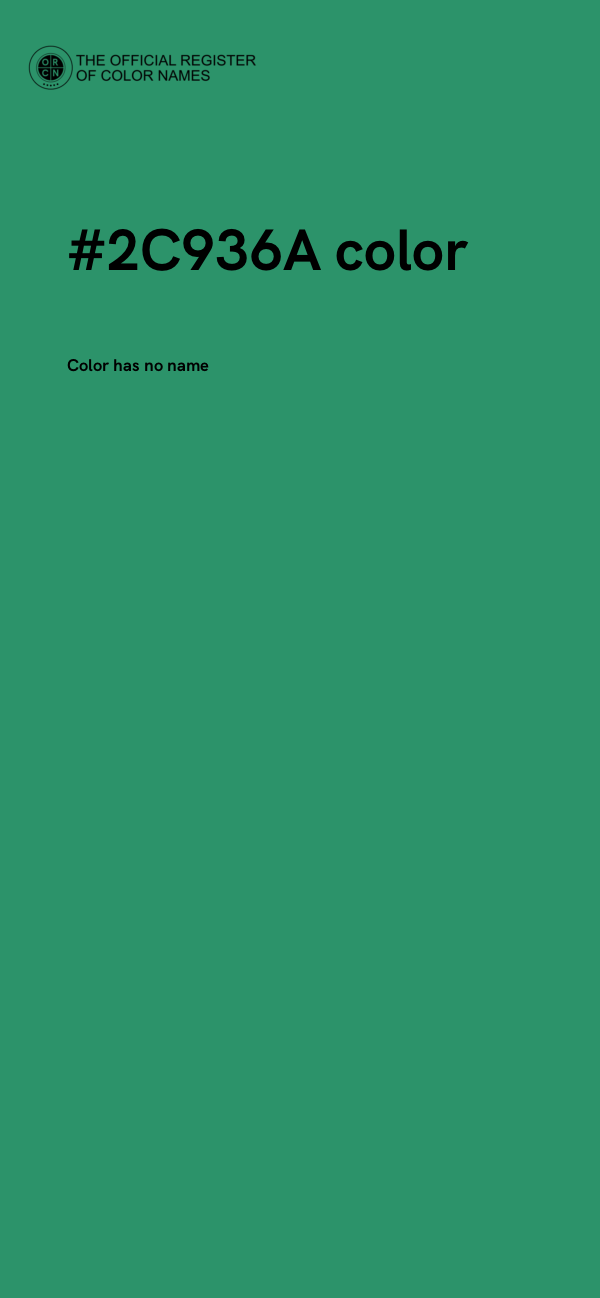#2C936A color image