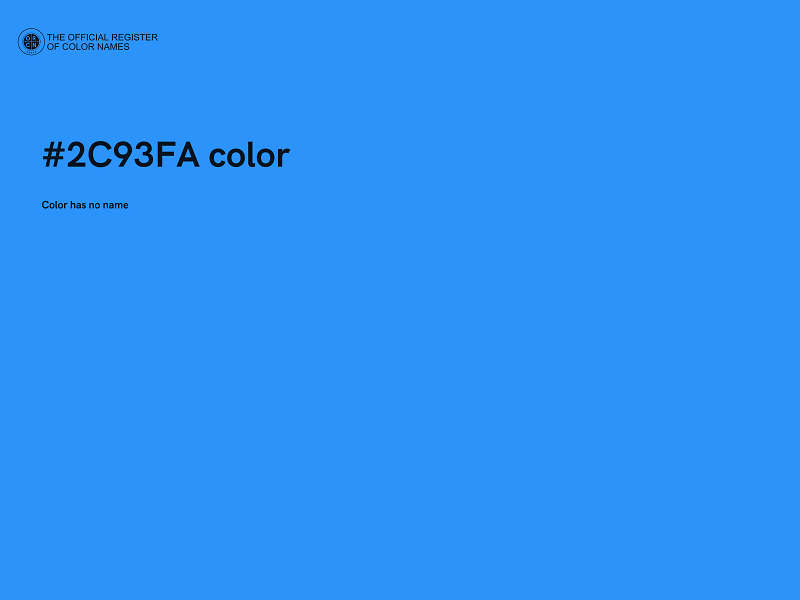 #2C93FA color image