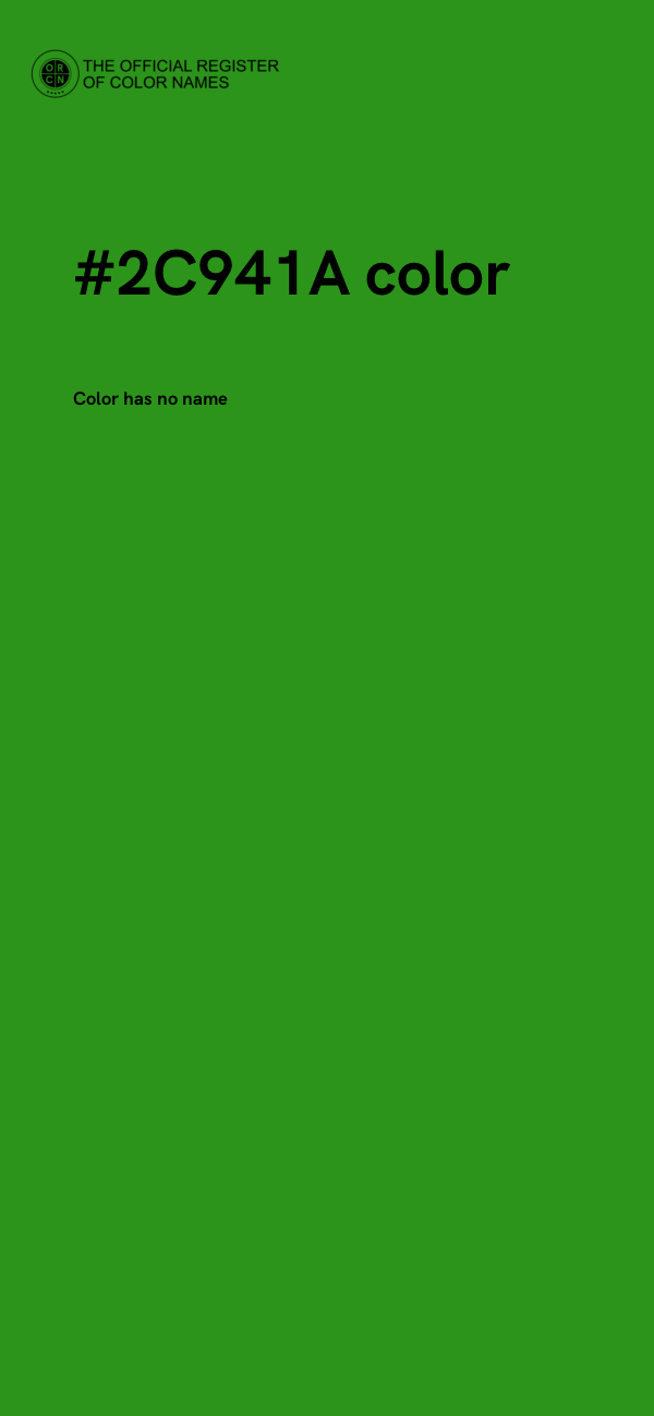 #2C941A color image