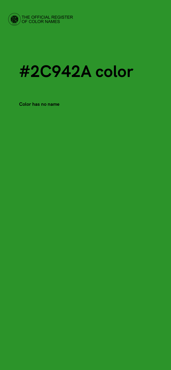 #2C942A color image