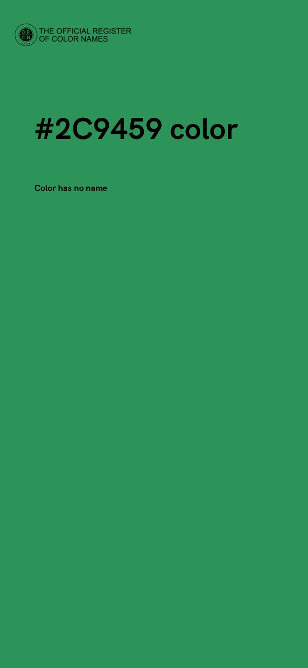 #2C9459 color image