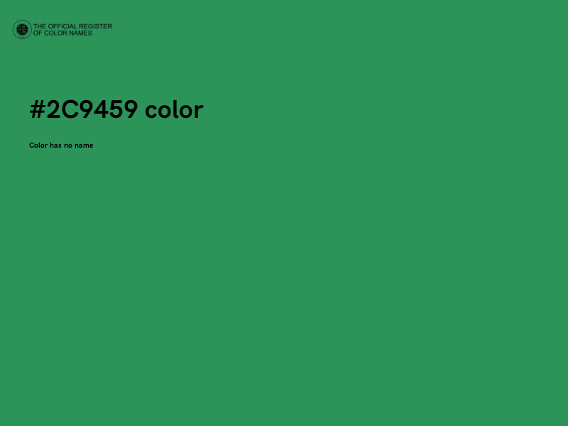 #2C9459 color image