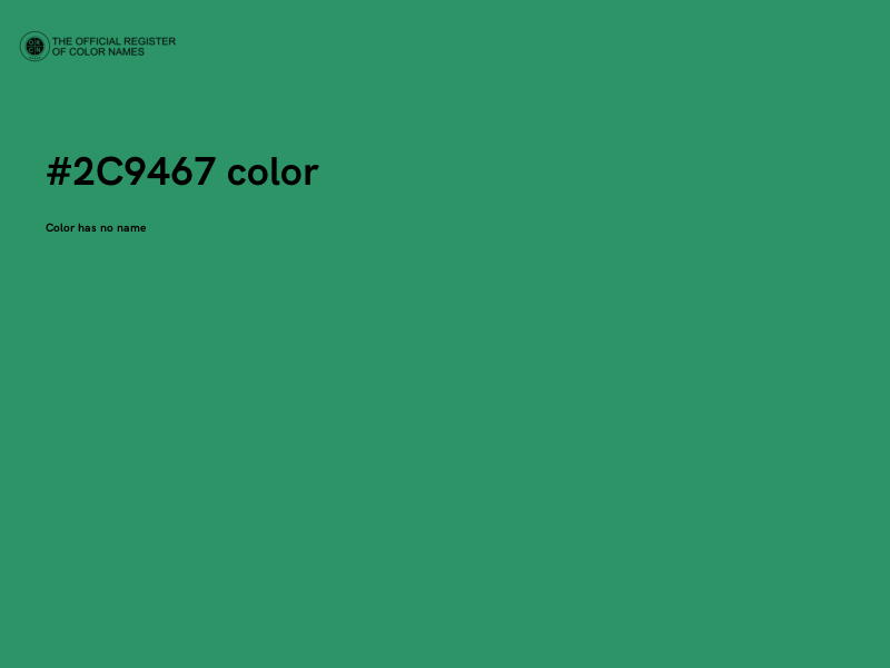 #2C9467 color image