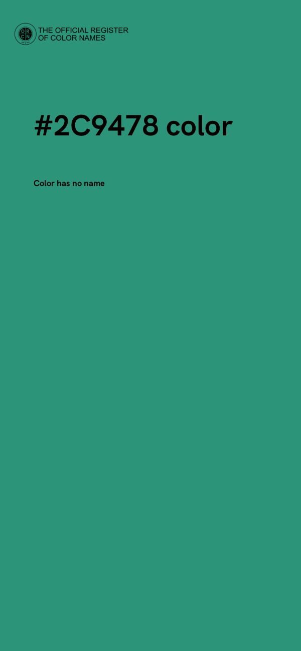 #2C9478 color image