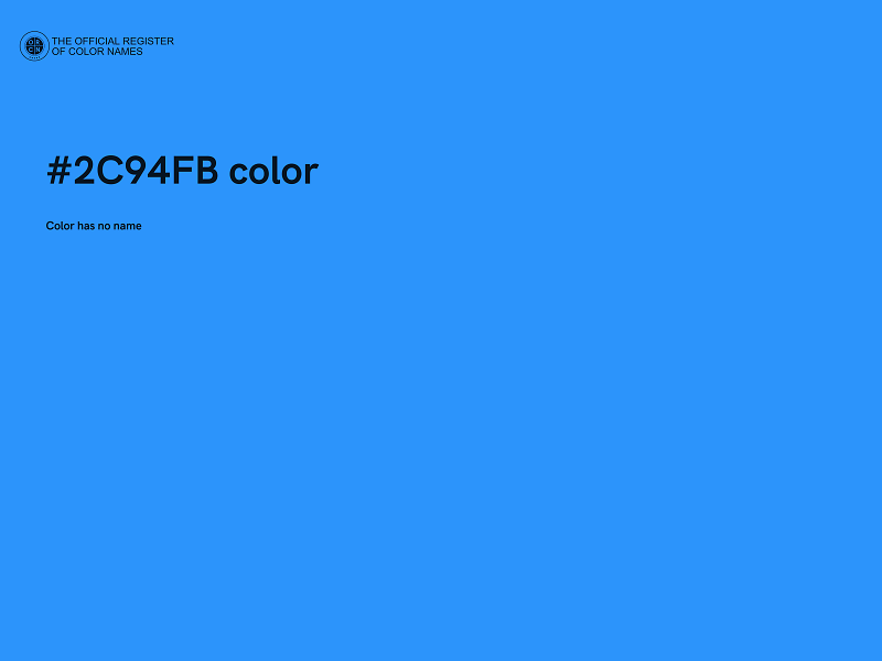 #2C94FB color image