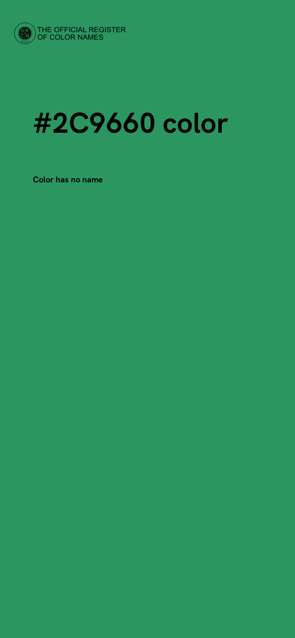 #2C9660 color image