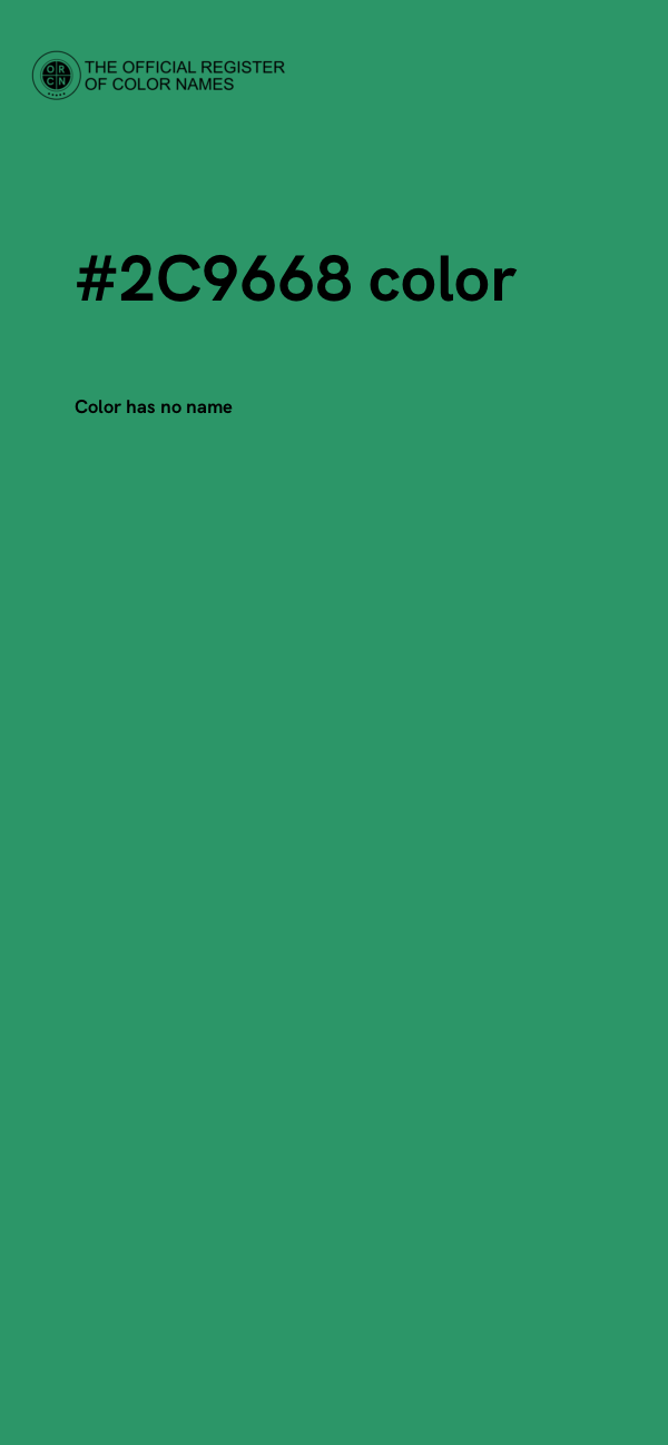 #2C9668 color image