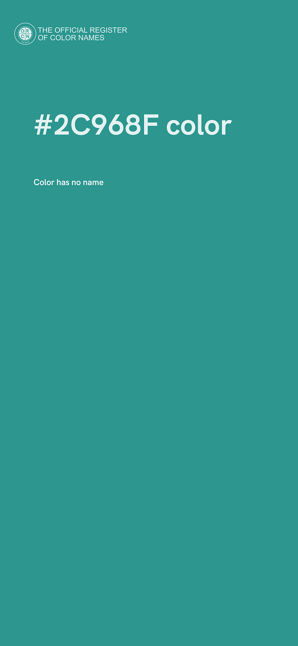 #2C968F color image
