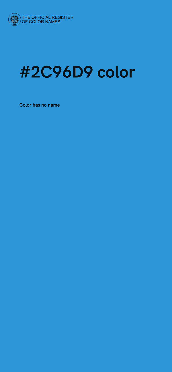 #2C96D9 color image