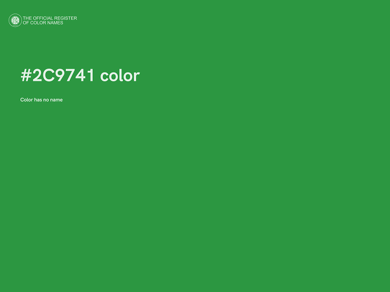 #2C9741 color image