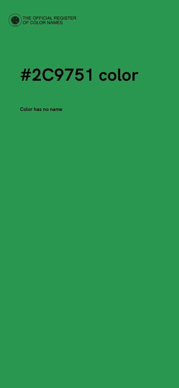 #2C9751 color image