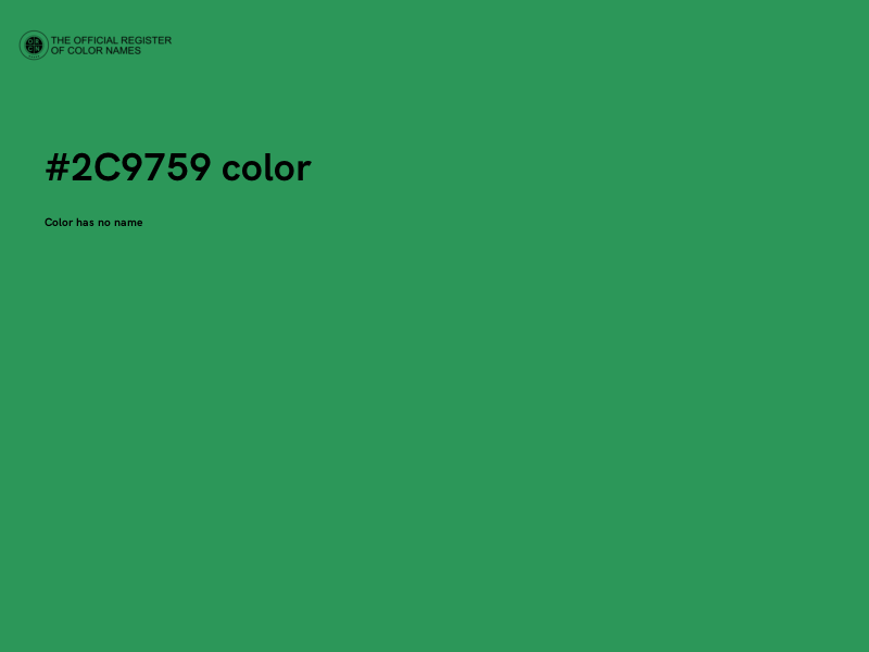 #2C9759 color image