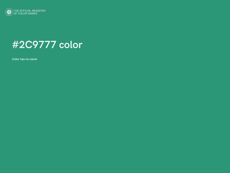 #2C9777 color image