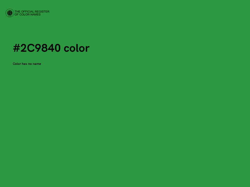 #2C9840 color image