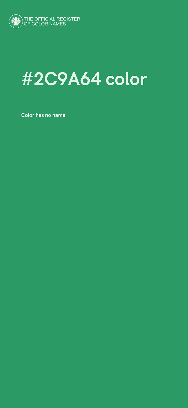 #2C9A64 color image