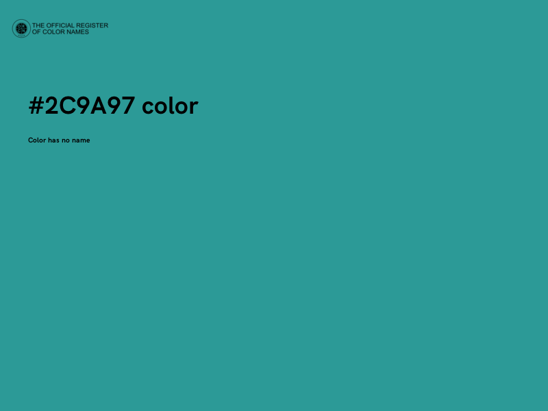 #2C9A97 color image
