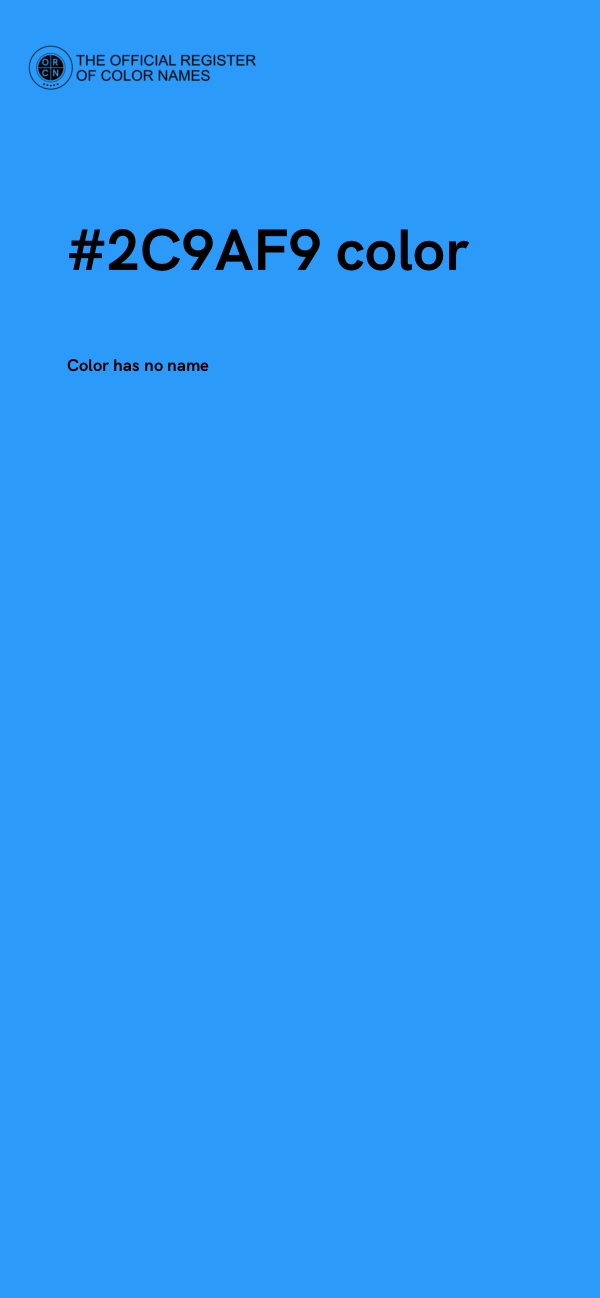 #2C9AF9 color image