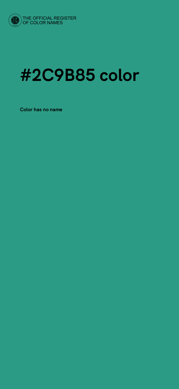 #2C9B85 color image