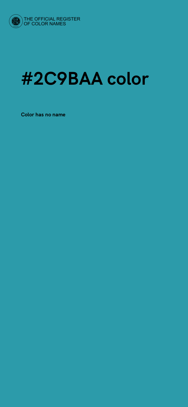 #2C9BAA color image