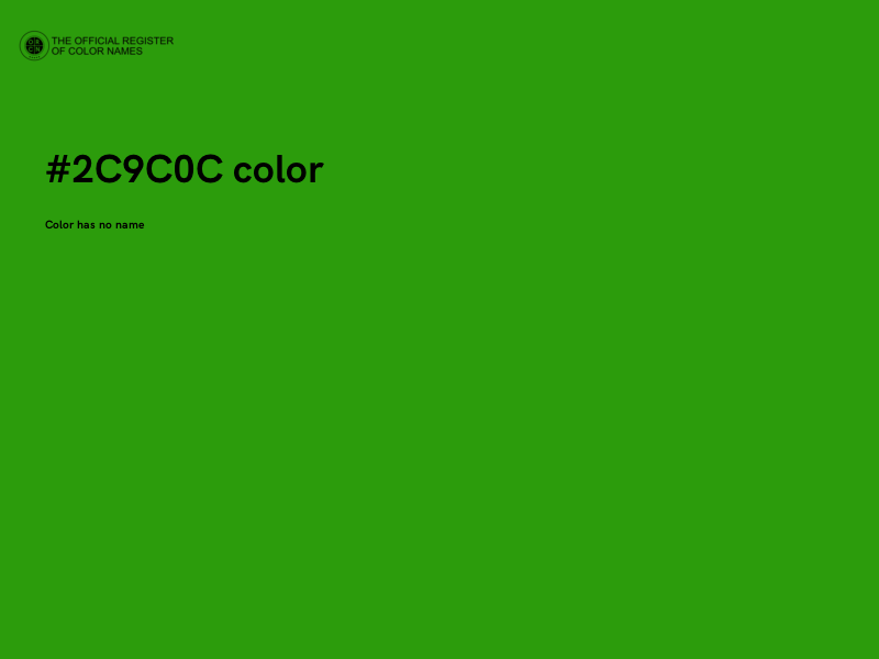 #2C9C0C color image