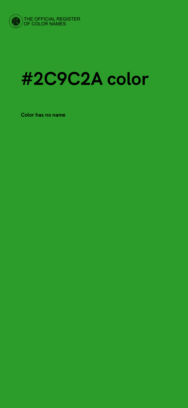 #2C9C2A color image