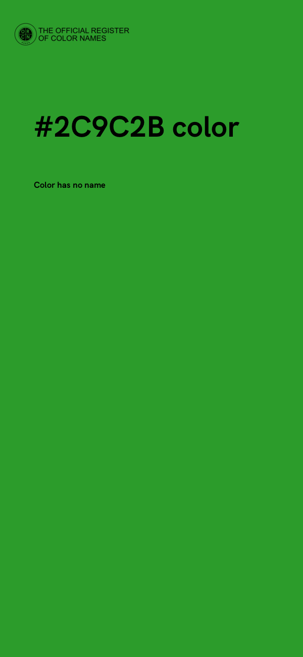 #2C9C2B color image