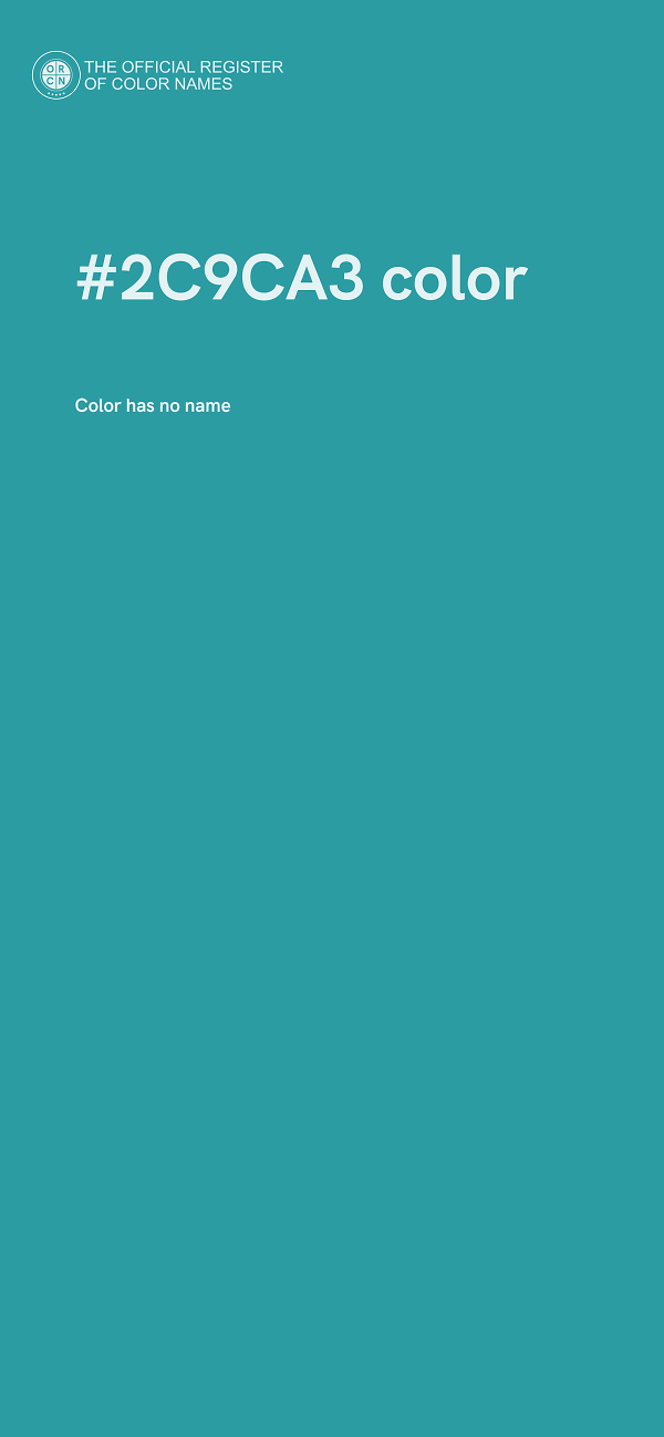 #2C9CA3 color image