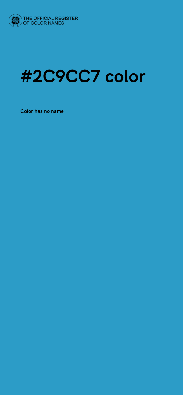 #2C9CC7 color image