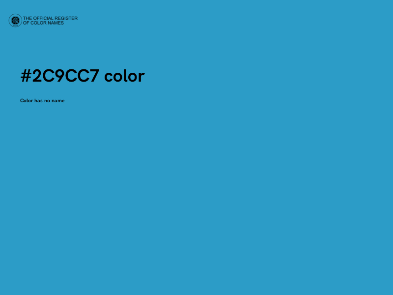 #2C9CC7 color image