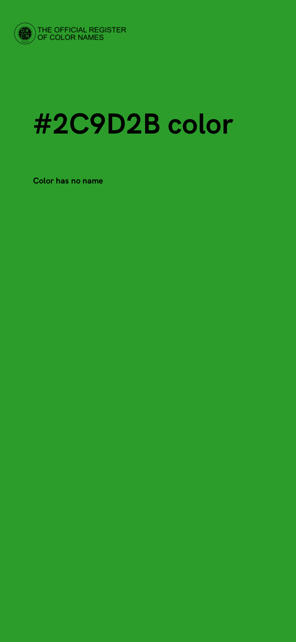 #2C9D2B color image