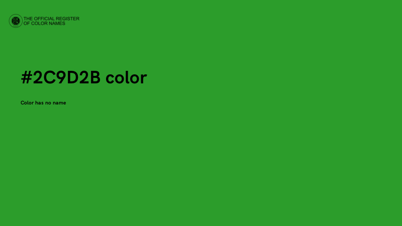 #2C9D2B color image