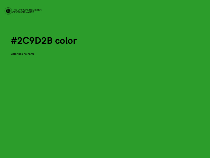 #2C9D2B color image