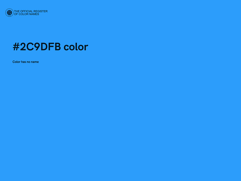 #2C9DFB color image