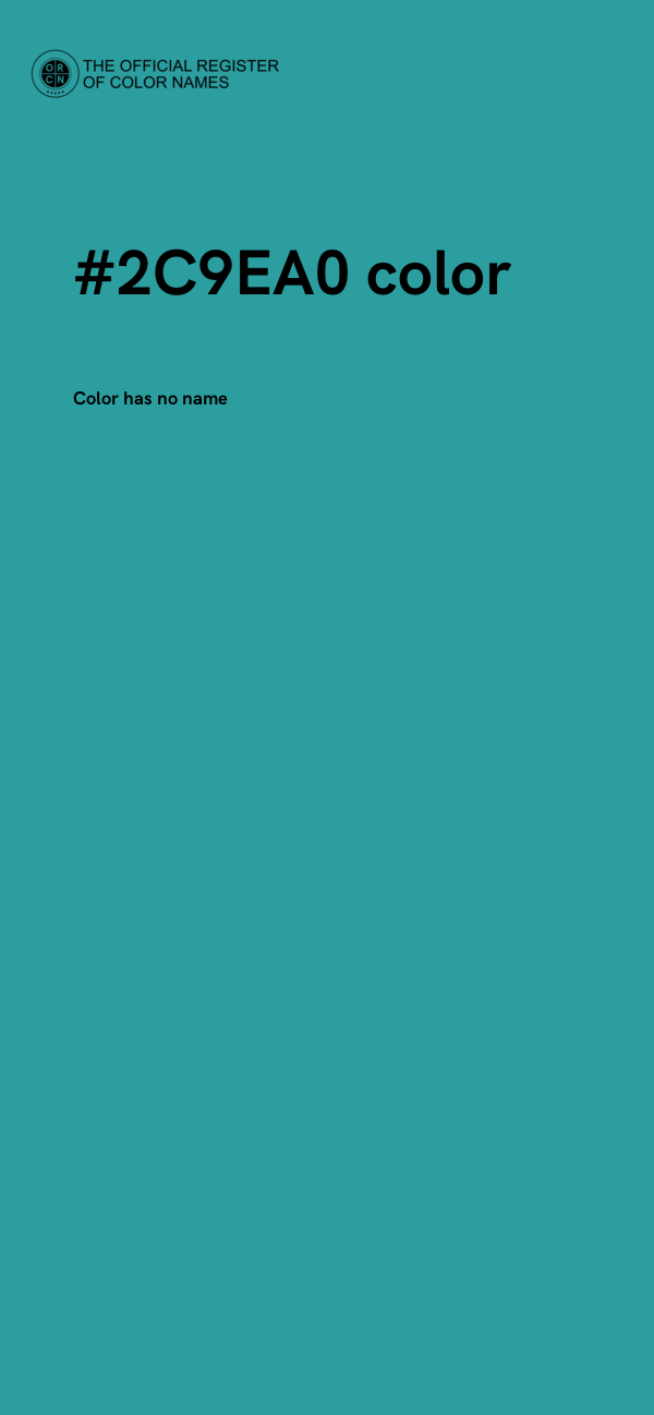 #2C9EA0 color image