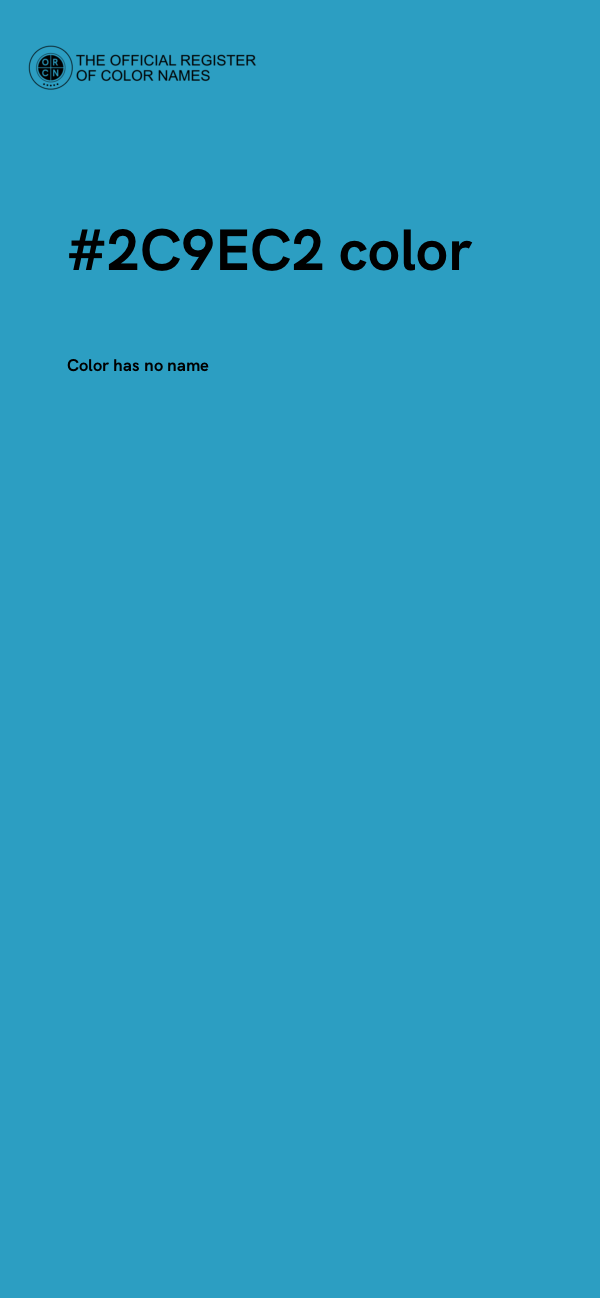 #2C9EC2 color image