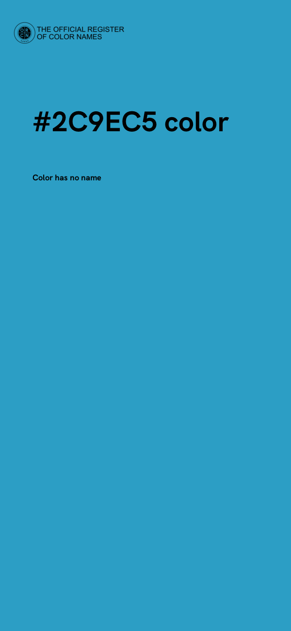 #2C9EC5 color image