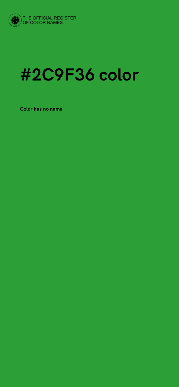 #2C9F36 color image