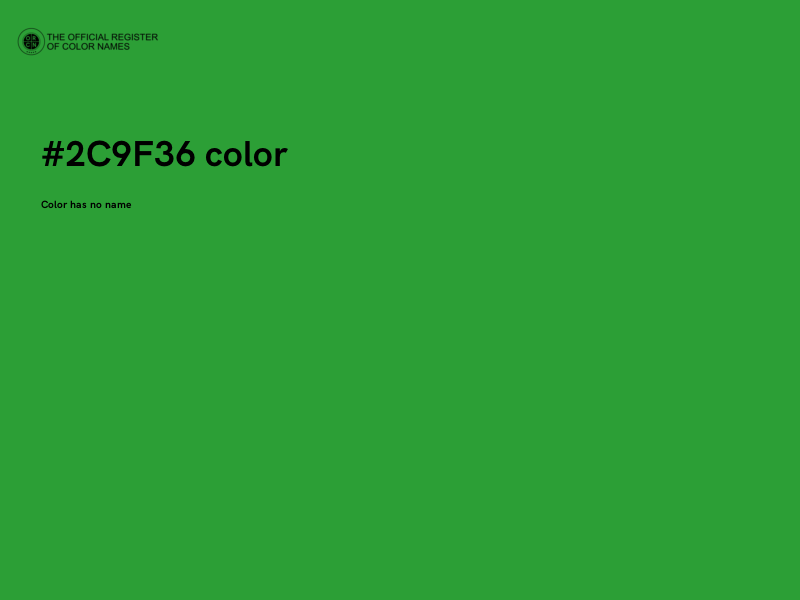 #2C9F36 color image