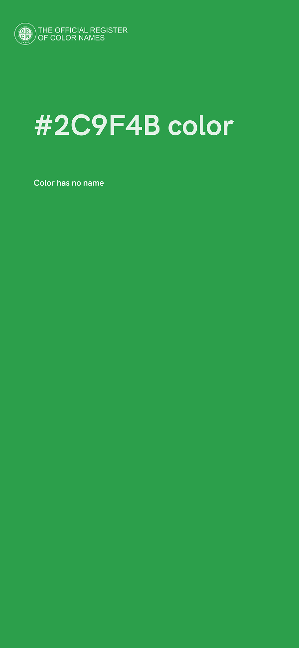 #2C9F4B color image