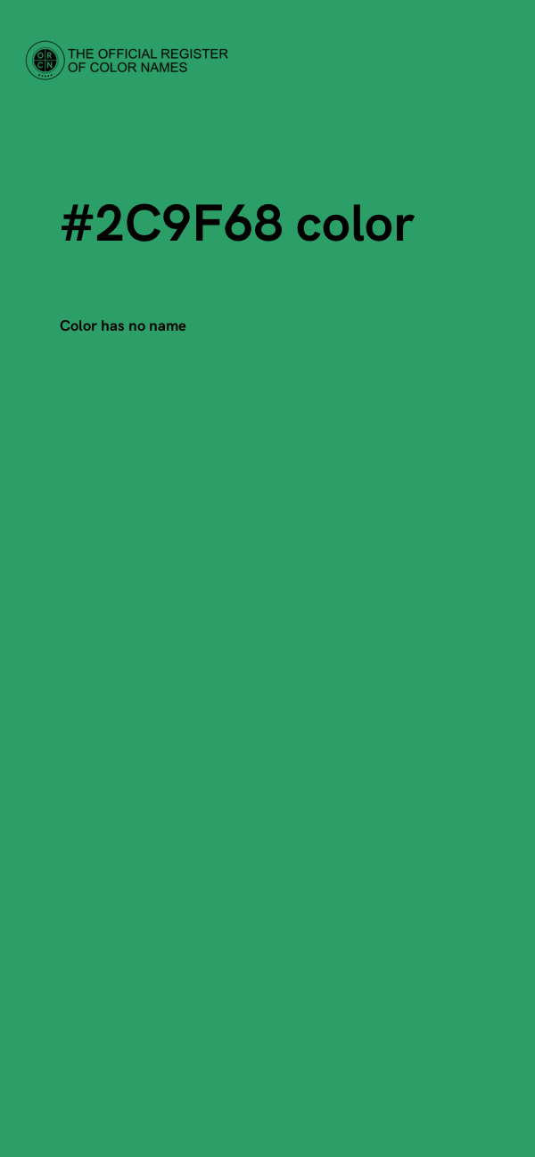 #2C9F68 color image