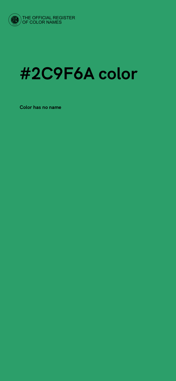 #2C9F6A color image
